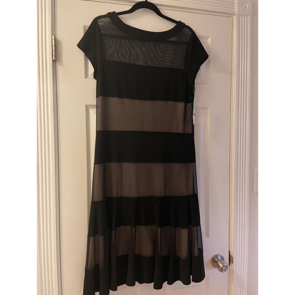 Black & Nude Illusion Dress